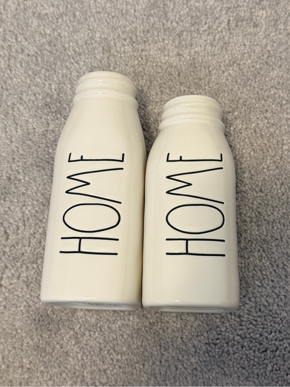 Rae Dunn HOME Milk Bottle Vase Set of 2